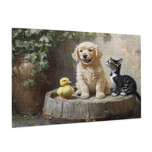 Tier Puzzle 5000 Teile Erwachsene Puzzle Glücklich Muster Design mit Geschenkbox-Verpackung als Geschenk für Frauen, Anspruchsvolle Familienaktivität für Anfänger, Zimmer Deko 105 x 156 cm -168y von Zyupwjyy