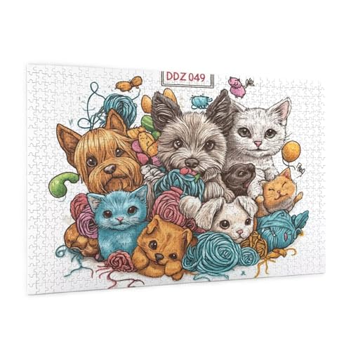 Tier Puzzle 5000 Teile Erwachsene Puzzle Hund Muster Design mit Geschenkbox-Verpackung als Geschenk für Frauen, Anspruchsvolle Familienaktivität für Anfänger, Zimmer Deko 105 x 156 cm -1326y von Zyupwjyy