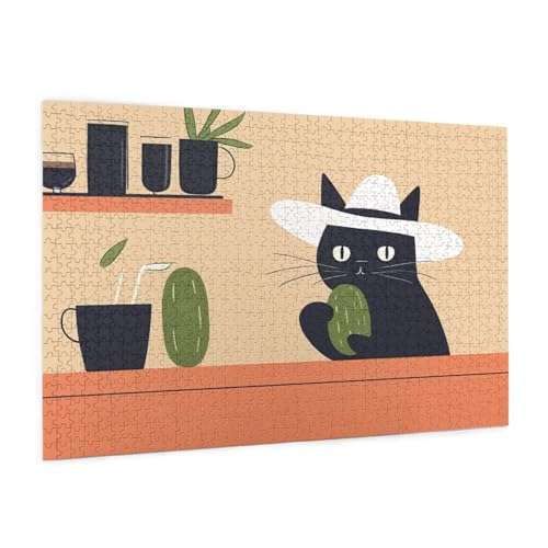 Tier Puzzle 5000 Teile Erwachsene Puzzle Katze Muster Design mit Geschenkbox-Verpackung als Geschenk für Frauen, Anspruchsvolle Familienaktivität für Anfänger, Zimmer Deko 105 x 156 cm -1364y von Zyupwjyy