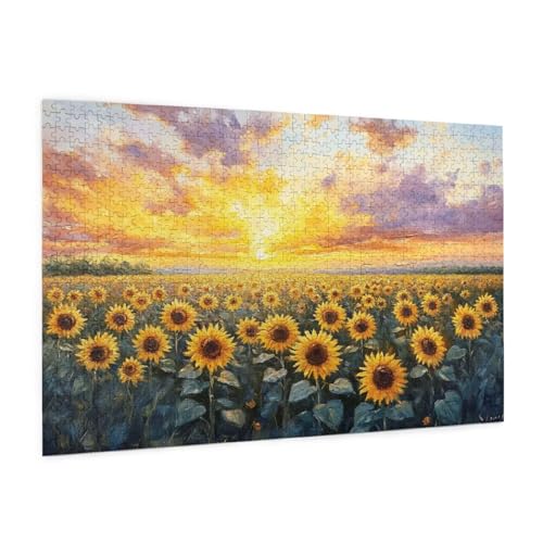 Untergehende Sonne Puzzle 300 Teile Erwachsene Puzzle Sonnenblume Muster mit Geschenkbox-Verpackung als Geschenk für Frauen, Anspruchsvolle Familienaktivität für Anfänger, Zimmer Deko 40x28 cm -846y Untergehende Sonne Puzzle 300 Teile Erwachsene Puzzle Sonnenblume Muster mit Geschenkbox-Verpackung als Geschenk für Frauen, Anspruchsvolle Familienaktivität für Anfänger, Zimmer Deko 40x28 cm -846y von Zyupwjyy