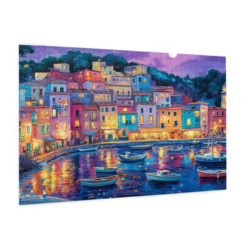 Venedig Puzzle 1000 Teile Erwachsene Puzzle Landschaft Muster Design mit Geschenkbox-Verpackung als Geschenk für Frauen, Anspruchsvolle Familienaktivität für Anfänger, Zimmer Deko 75 x 50 cm -2295y von Zyupwjyy