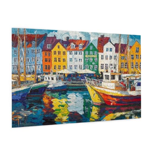Venedig Puzzle 1000 Teile Erwachsene Puzzle Stadt Muster Design mit Geschenkbox-Verpackung als Geschenk für Frauen, Anspruchsvolle Familienaktivität für Anfänger, Zimmer Deko 75 x 50 cm -2297y von Zyupwjyy