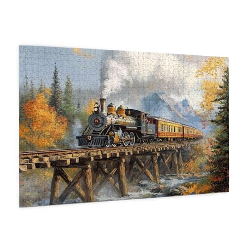 Wald Puzzle 300 Teile Erwachsene Puzzle Zug Muster Design mit Geschenkbox-Verpackung als Geschenk für Frauen, Anspruchsvolle Familienaktivität für Erwachsene Anfänger, Zimmer Deko 40 x 28 cm -80y Wald Puzzle 300 Teile Erwachsene Puzzle Zug Muster Design mit Geschenkbox-Verpackung als Geschenk für Frauen, Anspruchsvolle Familienaktivität für Erwachsene Anfänger, Zimmer Deko 40 x 28 cm -80y von Zyupwjyy