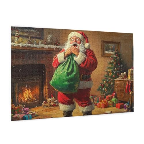 Weihnachten Puzzle 2000 Teile Erwachsene Puzzle Geschenk Muster Design mit Geschenkbox-Verpackung als Geschenk für Frauen, Anspruchsvolle Familienaktivität für Anfänger, Zimmer Deko 99 x 70 cm -2276y von Zyupwjyy
