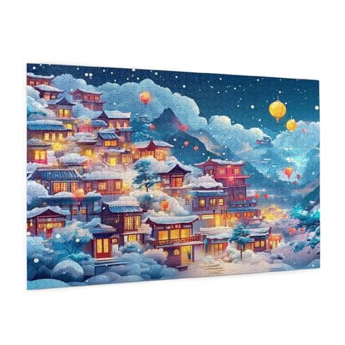 Winter Puzzle 300 Teile Erwachsene Puzzle Stadt Muster Design mit Geschenkbox-Verpackung als Geschenk für Frauen, Anspruchsvolle Familienaktivität für Erwachsene Anfänger,Zimmer Deko 40 x 28 cm -102y Winter Puzzle 300 Teile Erwachsene Puzzle Stadt Muster Design mit Geschenkbox-Verpackung als Geschenk für Frauen, Anspruchsvolle Familienaktivität für Erwachsene Anfänger,Zimmer Deko 40 x 28 cm -102y von Zyupwjyy