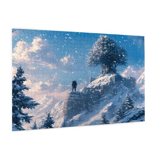 Winter Puzzle 5000 Teile Erwachsene Puzzle Landschaft Muster Design mit Geschenkbox-Verpackung als Geschenk für Frauen, Anspruchsvolle Familienaktivität für Anfänger, Zimmer Deko 105 x 156 cm -1252y von Zyupwjyy