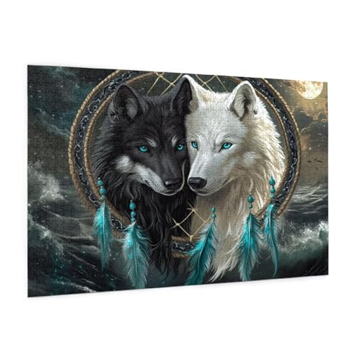 Wolf Puzzle 2000 Teile Erwachsene Puzzle Traumfänger Muster Design mit Geschenkbox-Verpackung als Geschenk für Frauen, Anspruchsvolle Familienaktivität für Anfänger, Zimmer Deko 99 x 70 cm -778y Wolf Puzzle 2000 Teile Erwachsene Puzzle Traumfänger Muster Design mit Geschenkbox-Verpackung als Geschenk für Frauen, Anspruchsvolle Familienaktivität für Anfänger, Zimmer Deko 99 x 70 cm -778y von Zyupwjyy