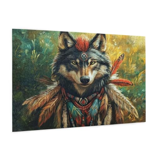 Wolf Puzzle 300 Teile Erwachsene Puzzle Anime Muster Design mit Geschenkbox-Verpackung als Geschenk für Frauen, Anspruchsvolle Familienaktivität für Erwachsene Anfänger, Zimmer Deko 40 x 28 cm -785y Wolf Puzzle 300 Teile Erwachsene Puzzle Anime Muster Design mit Geschenkbox-Verpackung als Geschenk für Frauen, Anspruchsvolle Familienaktivität für Erwachsene Anfänger, Zimmer Deko 40 x 28 cm -785y von Zyupwjyy