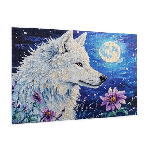 Wolf Puzzle 300 Teile Erwachsene Puzzle Blume Muster Design mit Geschenkbox-Verpackung als Geschenk für Frauen, Anspruchsvolle Familienaktivität für Erwachsene Anfänger, Zimmer Deko 40 x 28 cm -794y Wolf Puzzle 300 Teile Erwachsene Puzzle Blume Muster Design mit Geschenkbox-Verpackung als Geschenk für Frauen, Anspruchsvolle Familienaktivität für Erwachsene Anfänger, Zimmer Deko 40 x 28 cm -794y von Zyupwjyy