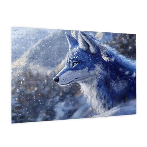 Wolf Puzzle 5000 Teile Erwachsene Puzzle Tier Muster Design mit Geschenkbox-Verpackung als Geschenk für Frauen, Anspruchsvolle Familienaktivität für Anfänger, Zimmer Deko 105 x 156 cm -2000y von Zyupwjyy