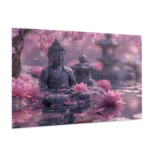 Zen Puzzle 2000 Teile Erwachsene Puzzle Blume Muster Design mit Geschenkbox-Verpackung als Geschenk für Frauen, Anspruchsvolle Familienaktivität für Erwachsene Anfänger, Zimmer Deko 99 x 70 cm -1180y von Zyupwjyy