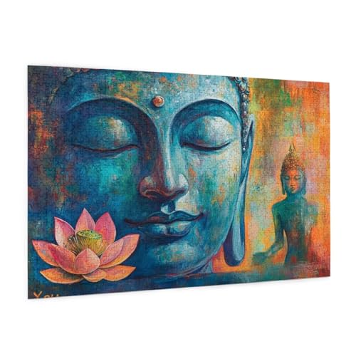 Zen Puzzle 2000 Teile Erwachsene Puzzle Blume Muster Design mit Geschenkbox-Verpackung als Geschenk für Frauen, Anspruchsvolle Familienaktivität für Erwachsene Anfänger, Zimmer Deko 99 x 70 cm -39y von Zyupwjyy