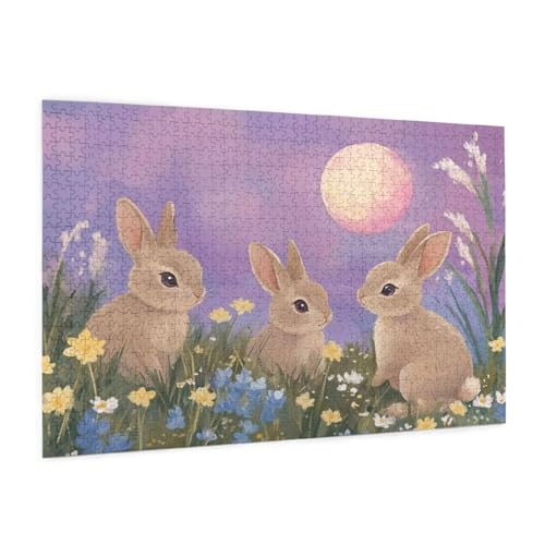 Zyupwjyy Blume Puzzle 2000 Teile Erwachsene Puzzle Ostern Muster Design mit Geschenkbox-Verpackung als Geschenk für Frauen, Anspruchsvolle Familienaktivität für Anfänger, Zimmer Deko 99 x 70 cm -539y von Zyupwjyy