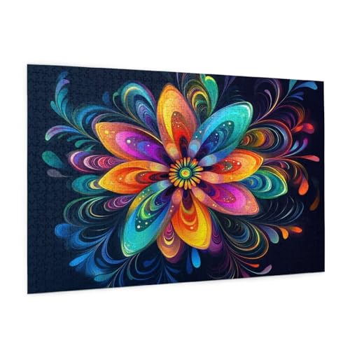 Zyupwjyy Farbe Puzzle 5000 Teile Erwachsene Puzzle Blume Muster Design mit Geschenkbox-Verpackung als Geschenk für Frauen, Anspruchsvolle Familienaktivität für Anfänger, Zimmer Deko 105 x 156 cm -26y von Zyupwjyy