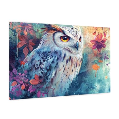 Zyupwjyy Tier Puzzle 5000 Teile Erwachsene Puzzle Eule Muster Design mit Geschenkbox-Verpackung als Geschenk für Frauen, Anspruchsvolle Familienaktivität für Anfänger, Zimmer Deko 105 x 156 cm -1367y von Zyupwjyy