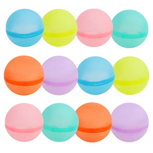 Wasserballons Wiederverwendbare Wasserbomben Silikon 12 Stück mit Netzbeutel | Magnetischer Schnellfüllverschluss (1-Sekunde) für Poolparty, Strand & Garten Wasserballons Wiederverwendbare Wasserbomben Silikon 12 Stück mit Netzbeutel | Magnetischer Schnellfüllverschluss (1-Sekunde) für Poolparty, Strand & Garten von Zzeroon