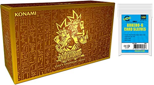 a YuGiOh! Yugi`s Legendary Decks 1 - YGLD - King of Games | DEUTSCH | Yu-Gi-Oh! Karten NEU | + Arkero-G 100 Small Soft Sleeves von a