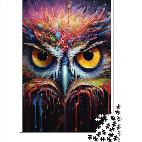 1000-teiliges Puzzle für Erwachsene, Familien oder Teenager. Puzzles mit Eulen- und Tiermotiven. Lernspiele, Stressabbau-Puzzles. Einzigartige Heimdekoration und Geschenke. 1000 Teile (75 x 50 cm) von aaaaab