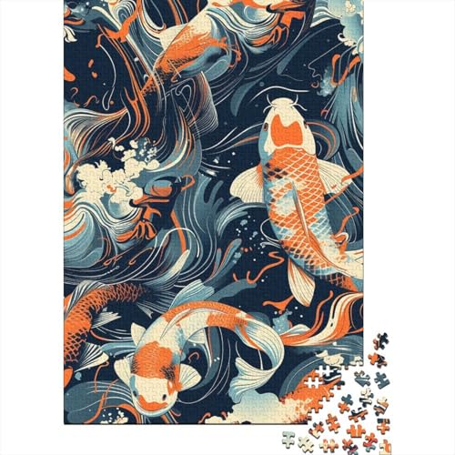Koi-Karpfen-Puzzle, Lernspiele, Familienaktivitäten, Premium-Karton-Puzzle für Frauen und Männer, Ostergeschenk, 70 x 50 cm, 1000 Teile Koi-Karpfen-Puzzle, Lernspiele, Familienaktivitäten, Premium-Karton-Puzzle für Frauen und Männer, Ostergeschenk, 70 x 50 cm, 1000 Teile von aaaaab