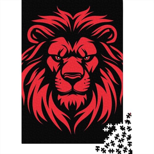 Löwen-Puzzle-Spaß, Premium-Karton-Puzzle für Jungen oder Mädchen, 70 x 50 cm, 1000 Teile von aaaaab