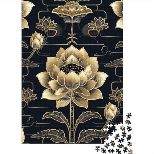 Lotus Puzzle DIY Spiel Papier Rechteckiges Puzzle für Jungen oder Mädchen Geburtstagsgeschenk 38x26cm/1000 Teile von aaaaab