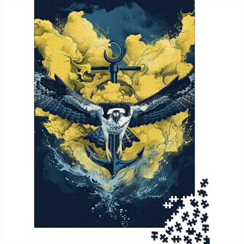 Porträt eines Fischadlers Puzzle-Spaß aus hochwertigem Karton für Erwachsene und Teenager, Ostergeschenke, 70 x 50 cm, 1000 Teile von aaaaab