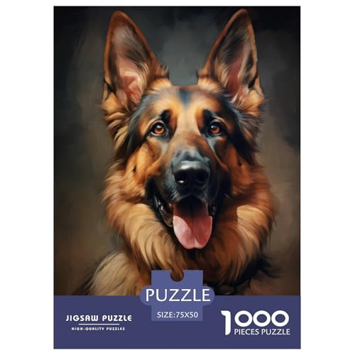 Puzzle mit 1000 Teilen, Tier- und Hundemotiv, für Erwachsene und Teenager, 1000 Teile (75 x 50 cm) von aaaaab