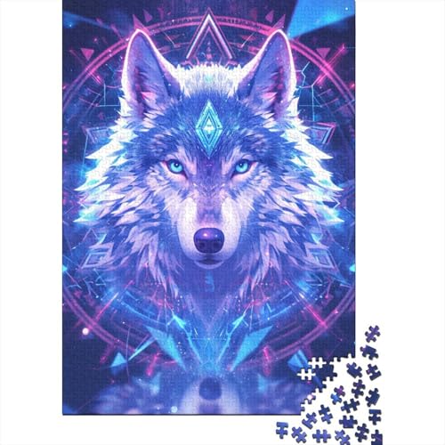 Wolf Puzzle Familien-Herausforderungsspiele 100% Recycling-Karton Puzzle für Erwachsene und Kinder Geburtstagsgeschenk 38x26cm/1000 Teile von aaaaab