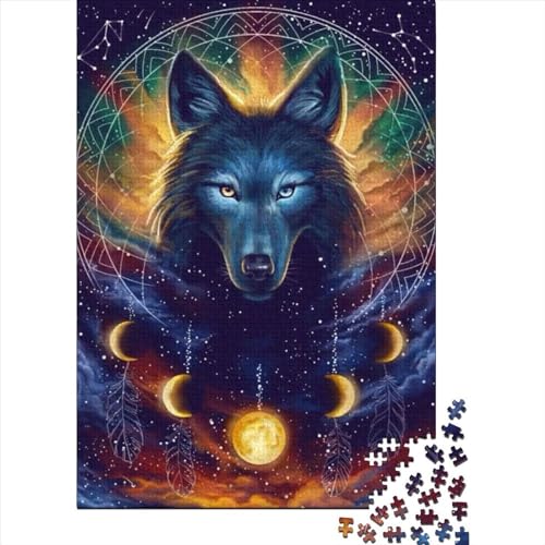 Wolf Puzzle Familien-Herausforderungsspiele 100% Recycling-Karton Puzzle für Erwachsene und Kinder Geburtstagsgeschenk 38x26cm/1000 Teile von aaaaab