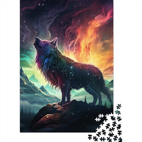 Wolf Puzzle Freundliche Materialien 100 Prozent Recycling-Karton Puzzle für Erwachsene und Kinder Ostergeschenk 70x50cm/1000 Teile von aaaaab