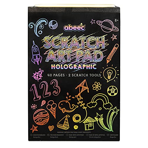 abeec Scratch Art Pads Holographic - Scratch Art For Kids - Scratch Art Paper Scratch Book - Arts And Crafts For Kids - Scratch Art Party Bag Fillers - Holographic Scratch Paper abeec Scratch Art Pads Holographic - Scratch Art For Kids - Scratch Art Paper Scratch Book - Arts And Crafts For Kids - Scratch Art Party Bag Fillers - Holographic Scratch Paper von abeec