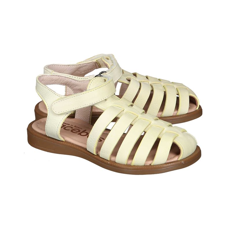 Klett-Sandalen NARCISO mit Zehenschutz in creme von acebos