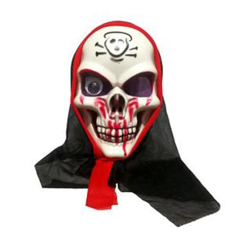 achard Halloween-Maske, Terror-Maske, Halloween-Gruselhelm-Masken mit blutfarbenen Gehirnmustern, gruselige Vollkopf-Maske von achard
