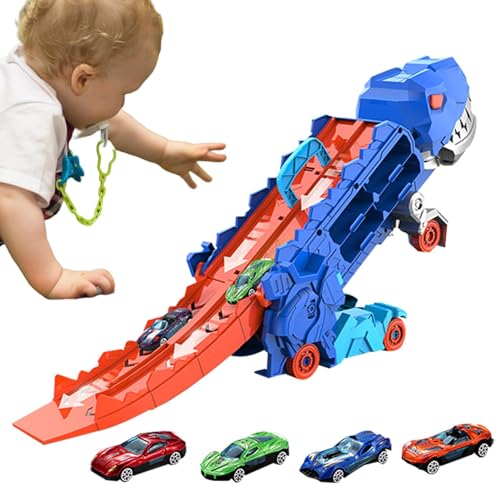 Dinosaurier-Autospielzeug – ABS-Dinosaurier-LKW-Spielzeug, Kinder-LKW-Spielzeug | Spielzeug für Kindergarten-Kinderfahrzeuge, große Aktivitäts-Dinosaurier-Spielmatte, Transporter-Transporter-LKW-Fahrz von acime