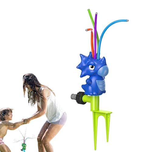 Kindersprinkler für den Garten, Wassersprinkler für Kinder,Dinosaurier-Wassersprinkler, rotierendes Wasserspielzeug für den Außenbereich - Sommerspielzeug für draußen, Gartenspiele, Sprinklerspielzeug von acime