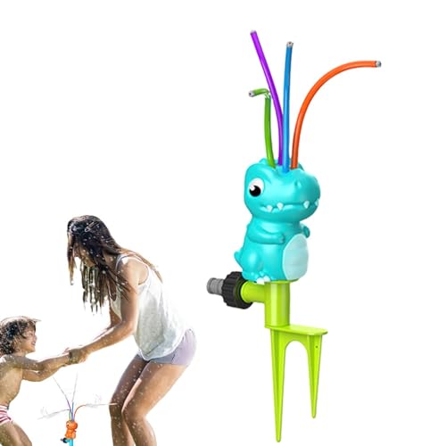 Sprinkler für Kinder zum Spielen im Freien,Kinder Sprinkler für draußen,Dinosaurier-Wassersprühsprinkler mit Rotation | Dekoratives Sprinklerspielzeug für den Sommer draußen im Hinterhof von acime