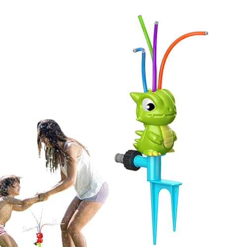 Sprinkler für Kinder zum Spielen im Freien,Kinder Sprinkler für draußen - Cartoon-Dinosaurier-Wassersprühspielzeug | Kindersprinkler für Hinterhofspiele, lustiges Sprinklerspielzeug für Rasen, Terrass von acime