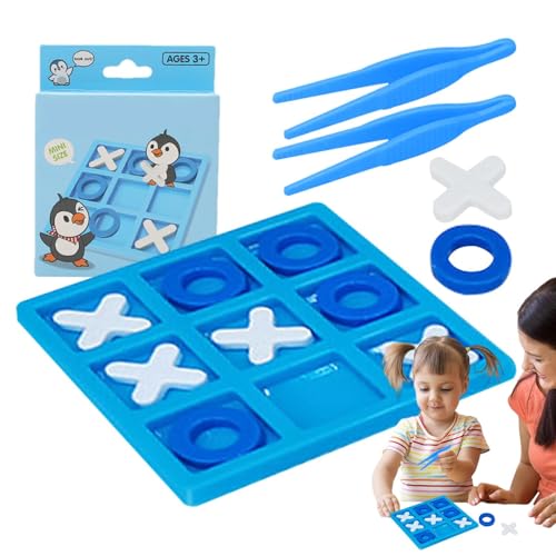 Tac Toe Familienspiel, XO OX Spiel für Kinder,Klassische pädagogische interaktive Spielzeugbrettspiele | Familienspiele, Partygeschenke, kompaktes Reisespielzeug, Indoor-/Outdoor-Spiel für Erwachsene von acime