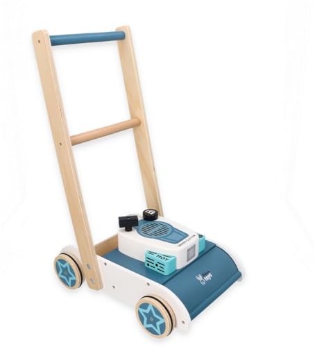 Rasenmäher für Kinder, aus Holz, für Kinder ab 3 Jahren, Schieberasenmäher mit Sound - Laufspielzeug - 36x26x55 cm - Lauflernhilfe Rasenmäher Spielzeug - Gartengeräte Kinder Rasenmäher für Kinder, aus Holz, für Kinder ab 3 Jahren, Schieberasenmäher mit Sound - Laufspielzeug - 36x26x55 cm - Lauflernhilfe Rasenmäher Spielzeug - Gartengeräte Kinder von adam toys