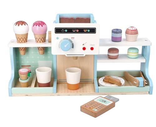 adam toys Eisdielen-Set für Kinder Eisdiele Kinder-Holzspielzeug - Kaufladen-Zubehör für Kinder ab 3 Jahr - 42x15x22 cm - CE-Konformitätserklärung - Holzspielzeug Café und Eisdiele –Spieltheke adam toys Eisdielen-Set für Kinder Eisdiele Kinder-Holzspielzeug - Kaufladen-Zubehör für Kinder ab 3 Jahr - 42x15x22 cm - CE-Konformitätserklärung - Holzspielzeug Café und Eisdiele –Spieltheke von adam toys