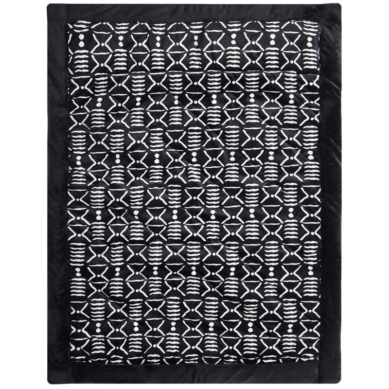 Steppdecke MUD CLOTH (71x50) in schwarz von aden + anais