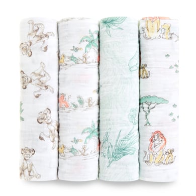 aden + anais™ Pucktücher The Lion King 4er-Pack von aden by aden + anais