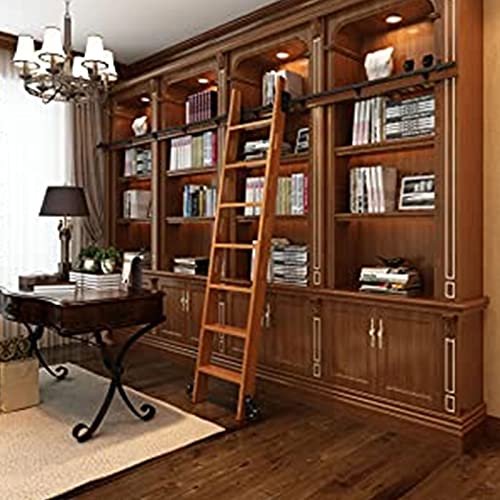 Schiebetür-Hardware, Rundrohr, Schiebetür, Bibliothek, Hardware, Roll-Hardware-Schienen-Set, 1 m Schiene + Verlängerungszubehör (ohne Leiter) (Größe: 300 cm Schienen-Set) (100 cm Schienen-Kit) von adsfvjndjcvdjcnjzsd