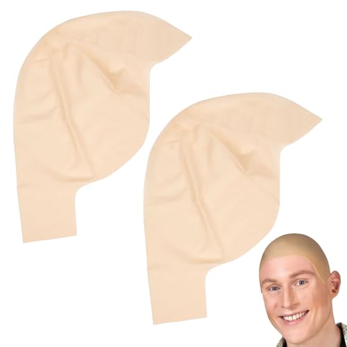 2 Stück Glatzenkappe,Bald Cap,Pitbull Kostüm,Bald Cap Pitbull,Glatze Perücke,Wig Cap,Unisex, geeignet für Rollenspiele von Erwachsenen und Jugendlichen von afhgdjr