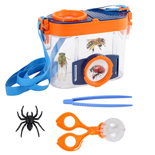 agctrler Lupe Insekten Sammelbox, 8X Becherlupen Für Kinder, Insekten Beobachtungsbox Forscherset, mit Lupe, Pinzette und Bug Catcher, für Camping, Naturerkundungen und Abenteuer agctrler Lupe Insekten Sammelbox, 8X Becherlupen Für Kinder, Insekten Beobachtungsbox Forscherset, mit Lupe, Pinzette und Bug Catcher, für Camping, Naturerkundungen und Abenteuer von agctrler