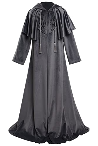 Agfosa Emet-Selch Cosplay Final Fantasy 14 Kostüm Umhang FF14 Ascian Outfit Antike Robe für Halloween schwarz von agfosa