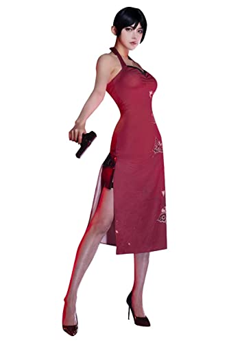 agfosa Ada Wong Cosplay RE4 Remake Kostüm Kleid Outfit RE Ada Anzug Cheongsam Rot M von agfosa