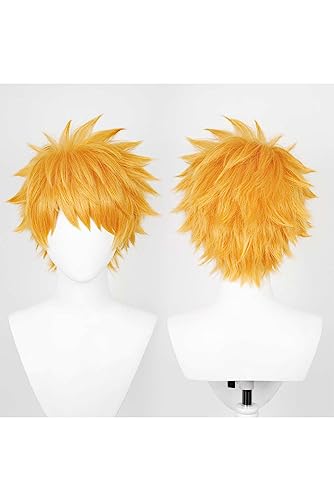 agfosa Ichigo Kurosaki Perücke Anime Cosplay Blond Wig Party Halloween Kurz für Erwaschene von agfosa