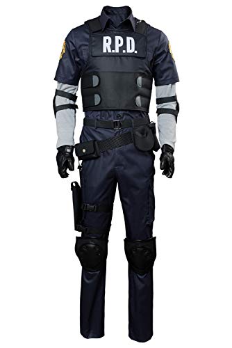 agfosa Leon Kennedy Cosplay Kostüm RE2 Remake Outfit Polizei Uniform Leon S. Kennedy Anzug L von agfosa