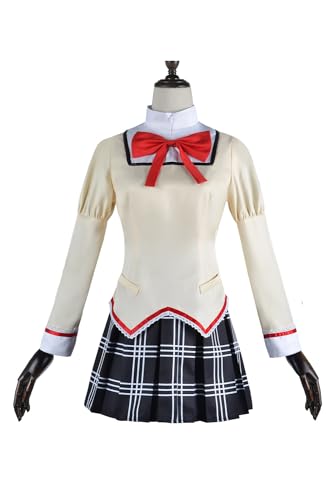 agfosa Madoka Magica Cosplay Homura Akemi Uniform Kleid Anime Outfit Schulmädchen Kostüm von agfosa